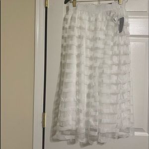Fully lined sheer skirt
